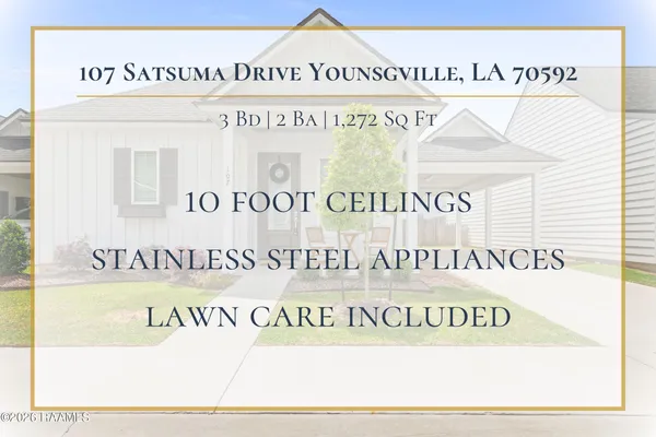 $1,850 | 107 Satsuma Drive, Youngsville, LA 70592