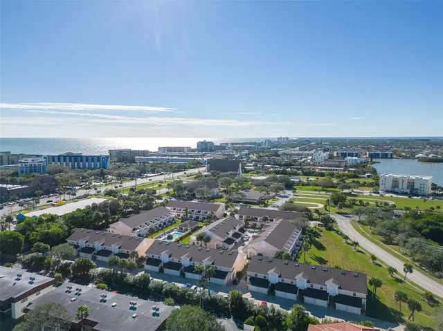 an aerial view of a city with lots of residential buildings