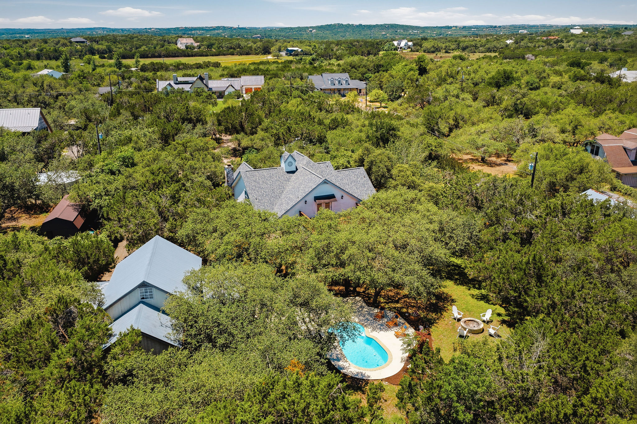 9008 Zyle Road Austin, TX 78737 - Photo 8 of 40 Natural privacy, pool and 1.5+/- acres to enjoy.