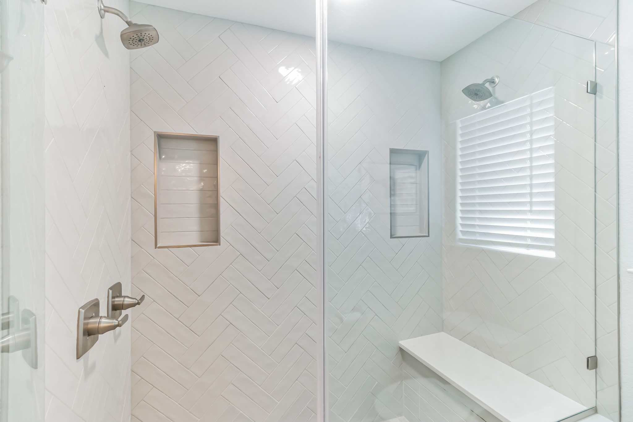 213 Clear Springs Road Georgetown, TX 78628 - Photo 21 of 33 Large Walk-In Shower with Dual Shower Heads and Shower Seat