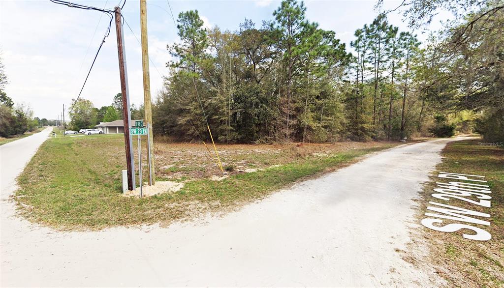 a view of a backyard