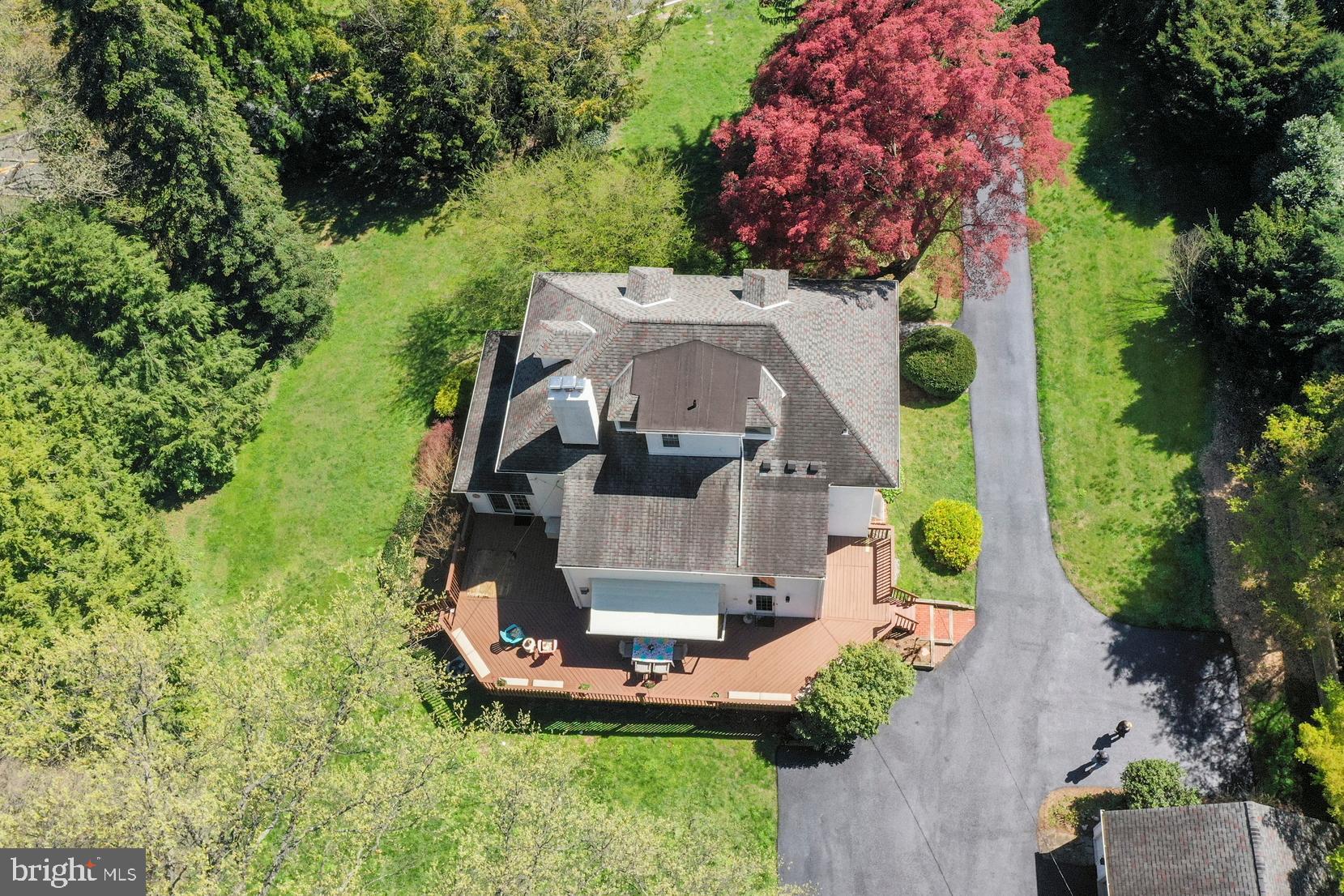 105 East Brookhaven Road Wallingford, PA 19086 - Photo 65 of 69 aerial view from rear