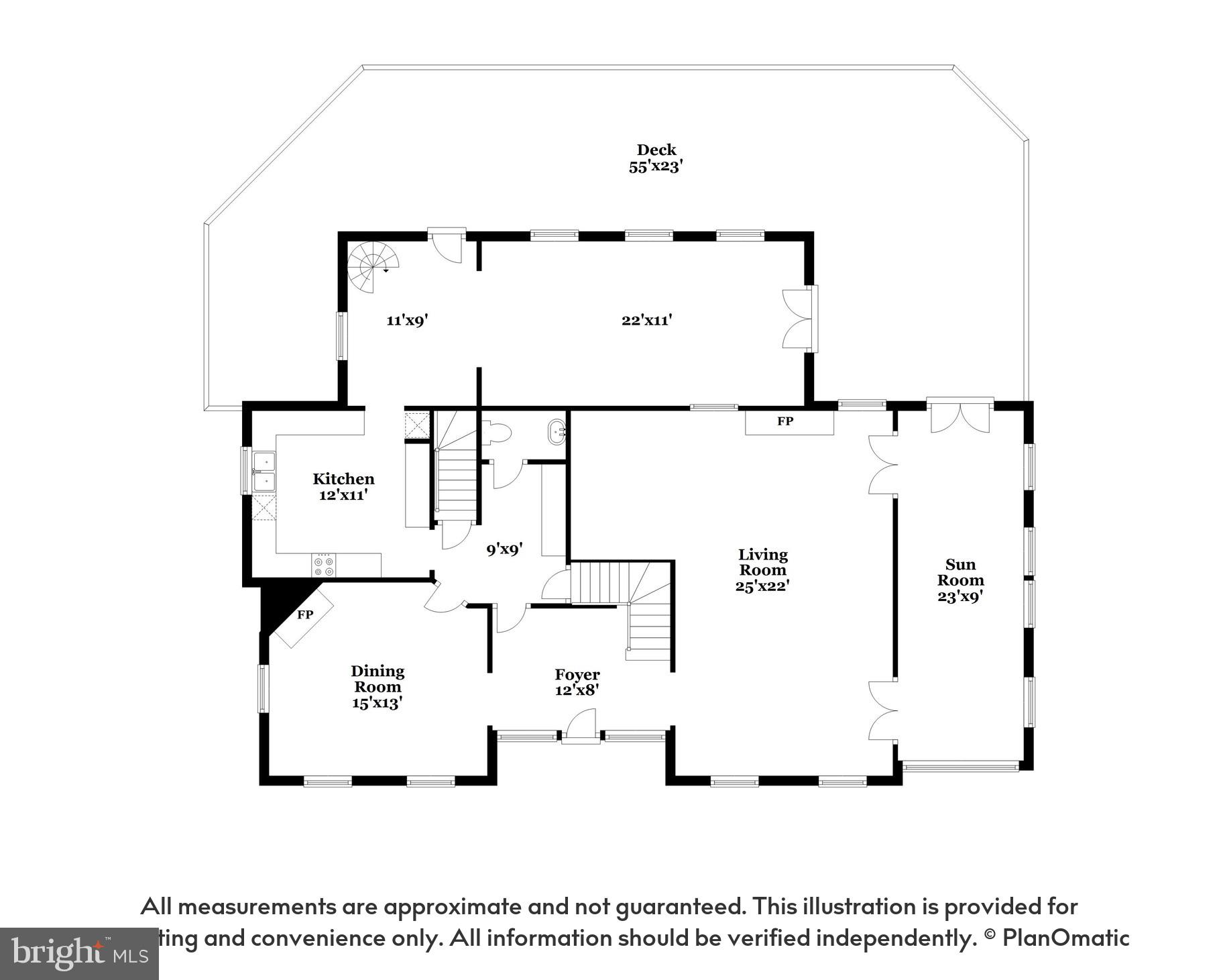 105 East Brookhaven Road Wallingford, PA 19086 - Photo 66 of 69 1st floor layout and room sizes
