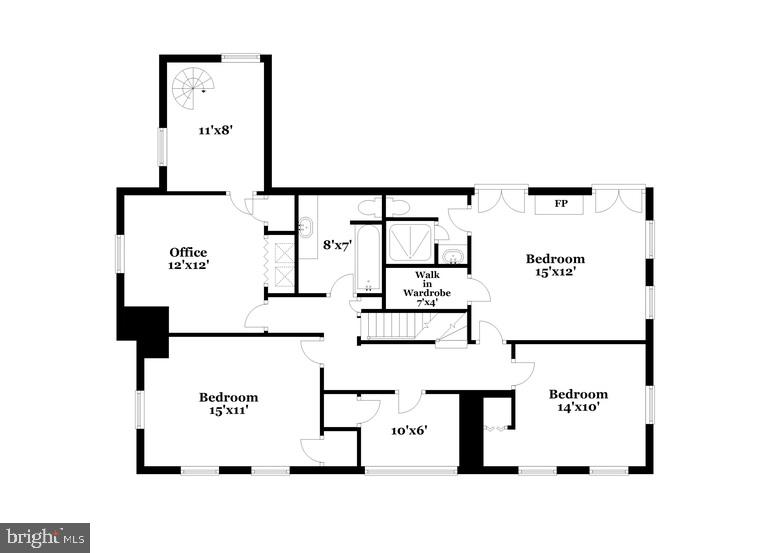 105 East Brookhaven Road Wallingford, PA 19086 - Photo 67 of 69 2nd floor layout and room azes
