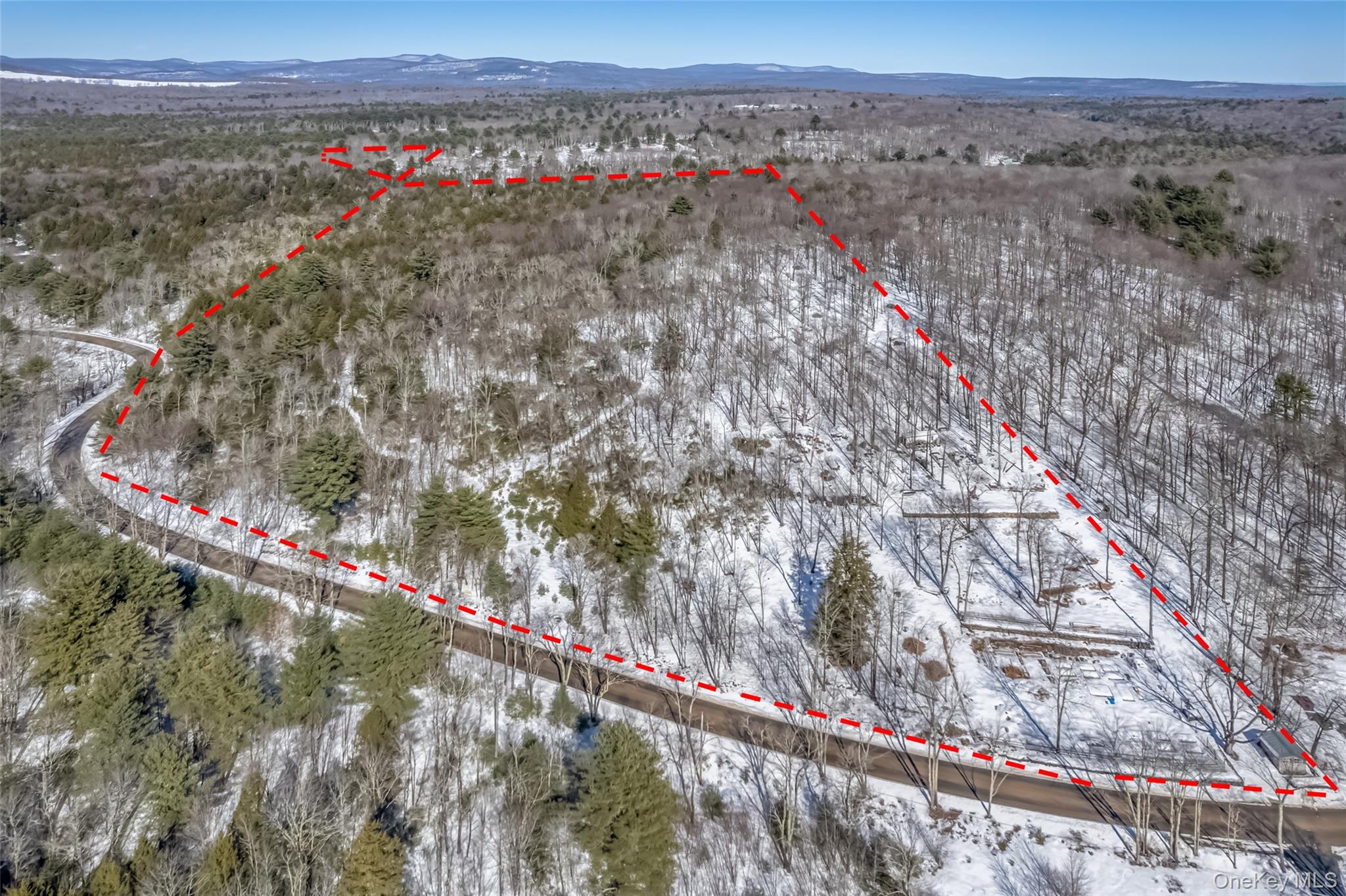 Camp Road Wawarsing, NY 12489 - Photo 2 of 11 a view of a pathway with a yard and mountain view