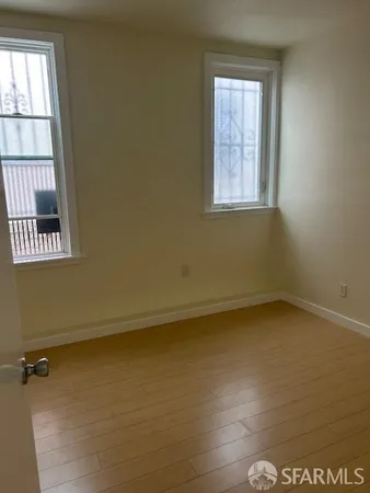 an empty room with a window