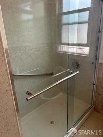 a close view of shower