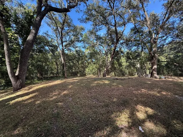 a house view with a backyard space