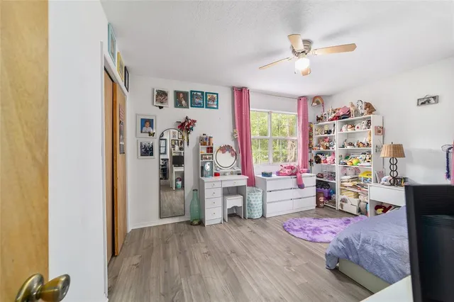 a view of a lake with a building in the background