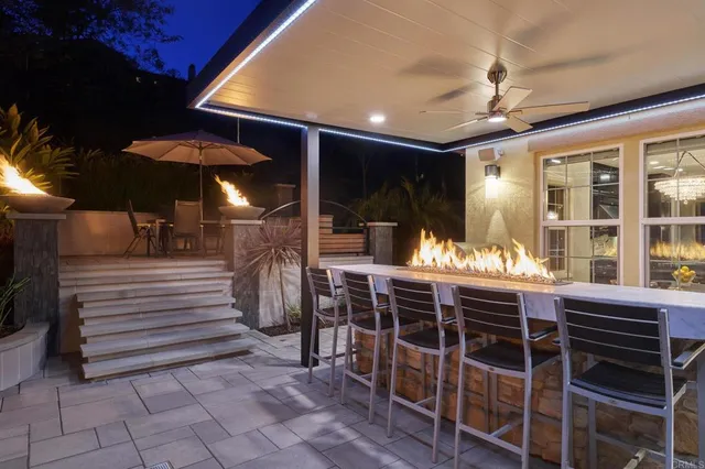 a room with wooden furniture