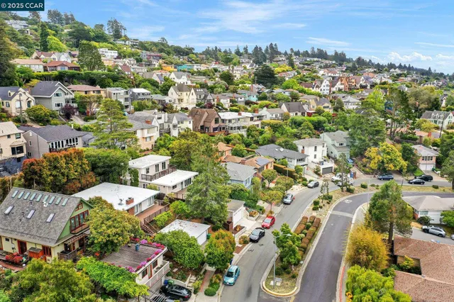 an aerial view of multiple house