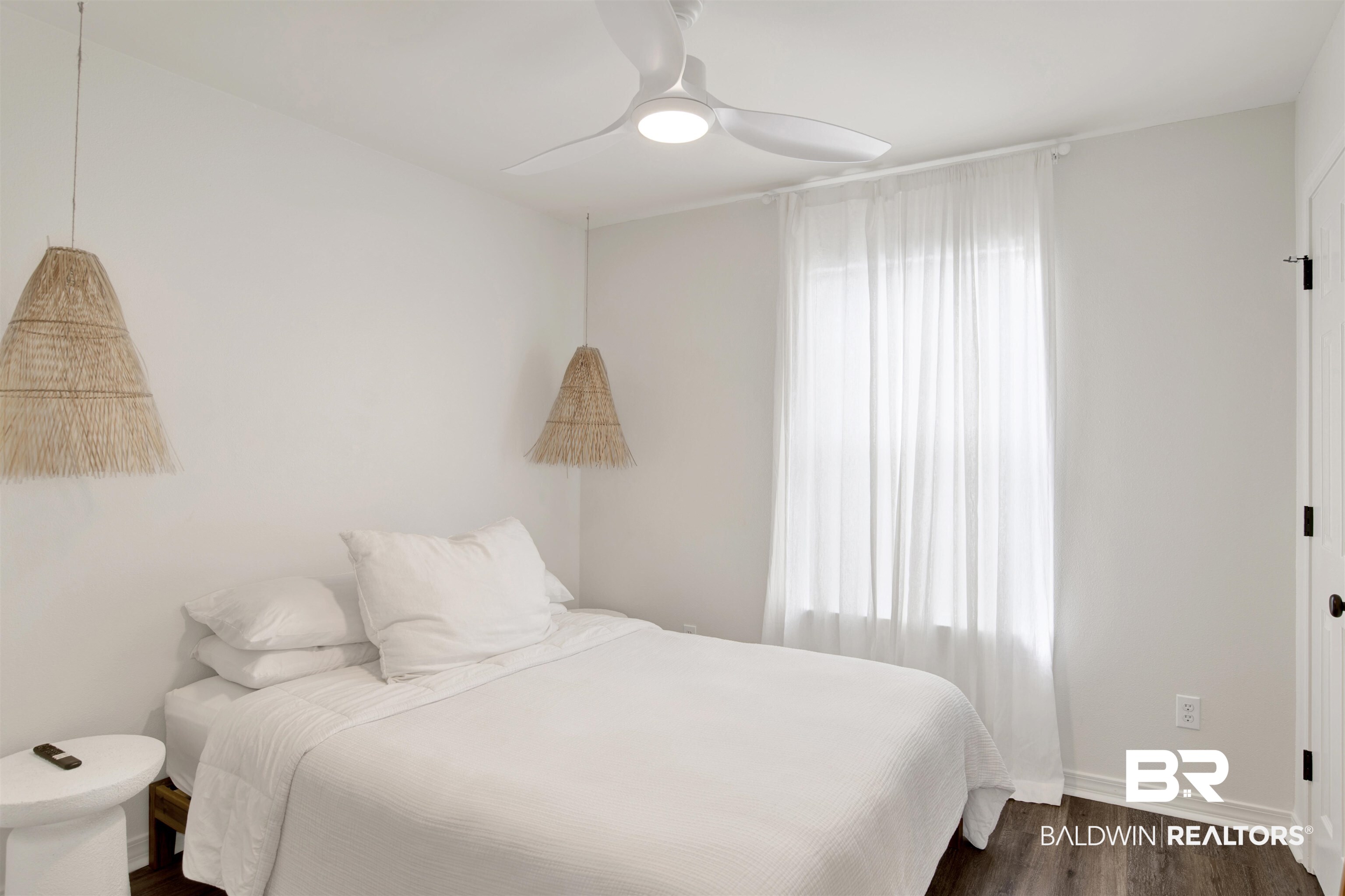 4012 Kendallbrook Loop Foley, AL 36535 - Photo 22 of 31 Bedroom featuring dark wood-style flooring, multiple windows, and a ceiling fan