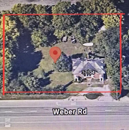 a view of a house with a yard and large tree