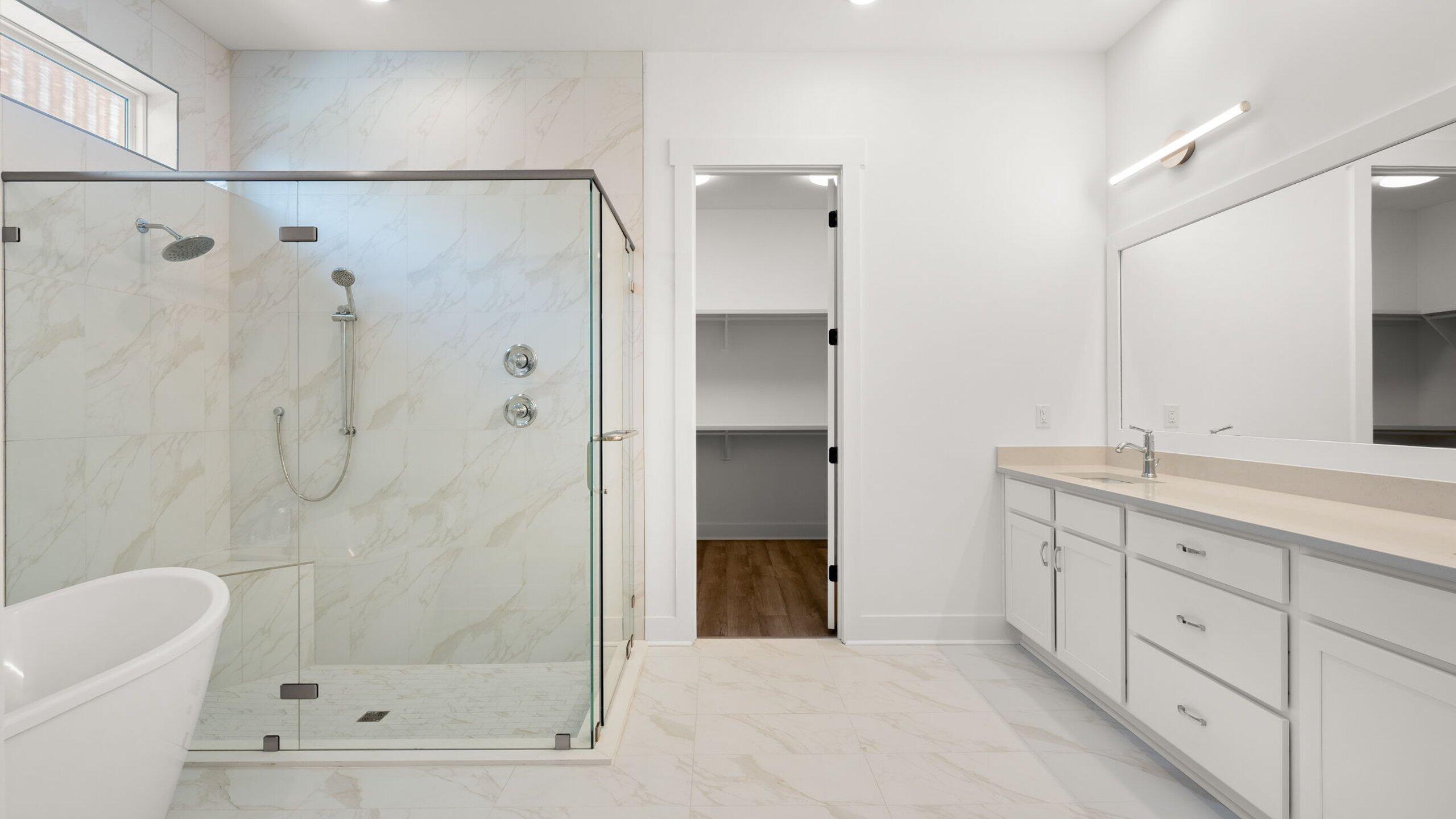 33 Dunns Cir Inlet Beach Inlet Beach, FL 32461 - Photo 13 of 82 a bathroom with a shower sink and mirror