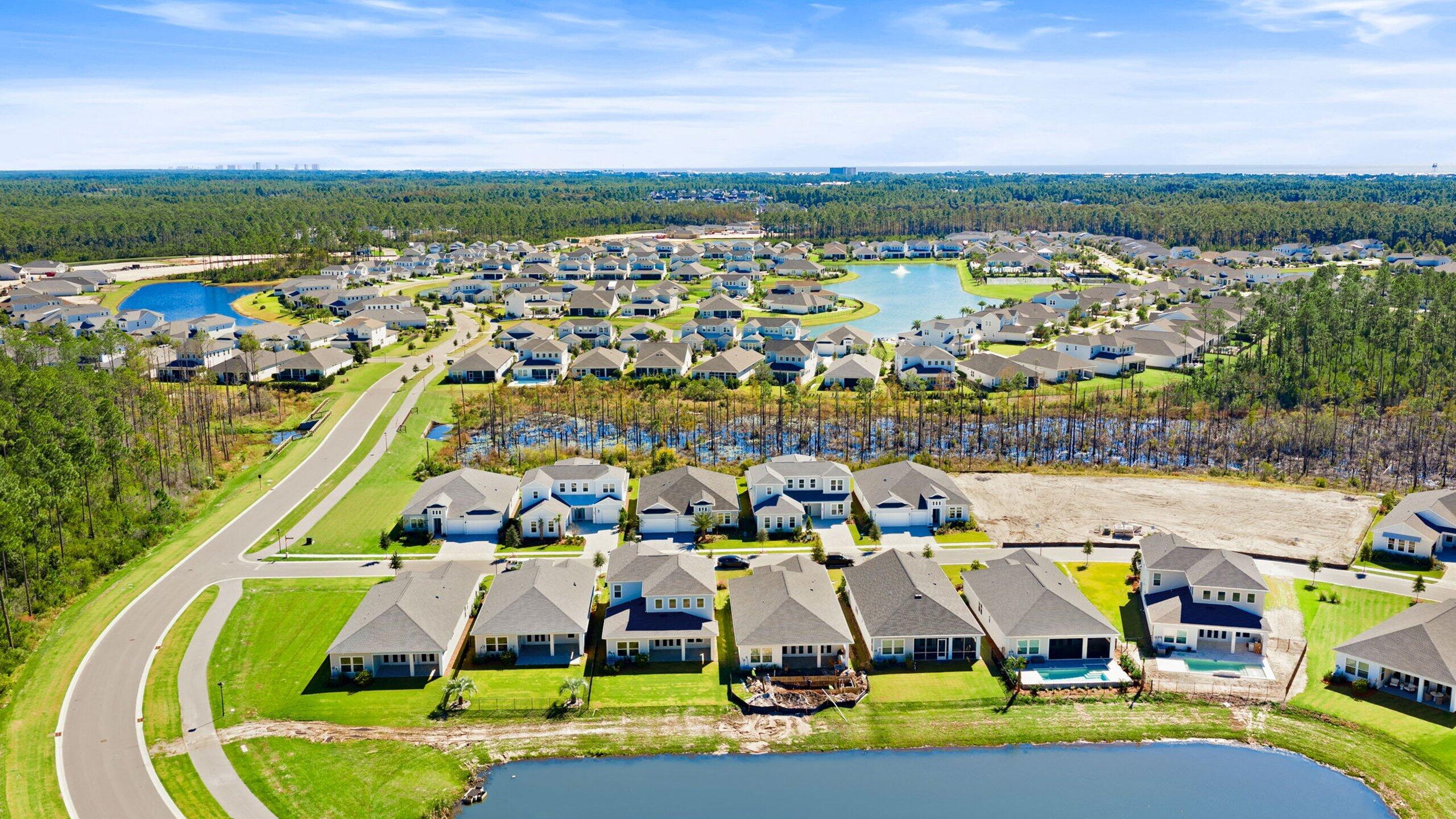 33 Dunns Cir Inlet Beach Inlet Beach, FL 32461 - Photo 70 of 82 an aerial view of residential houses with outdoor space and swimming pool