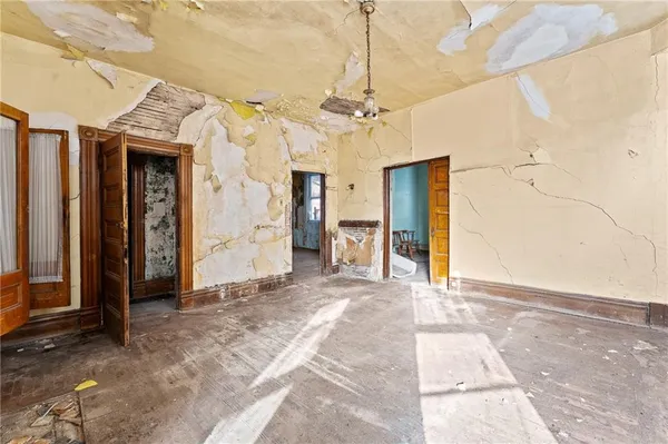 a view of a house with a glass door