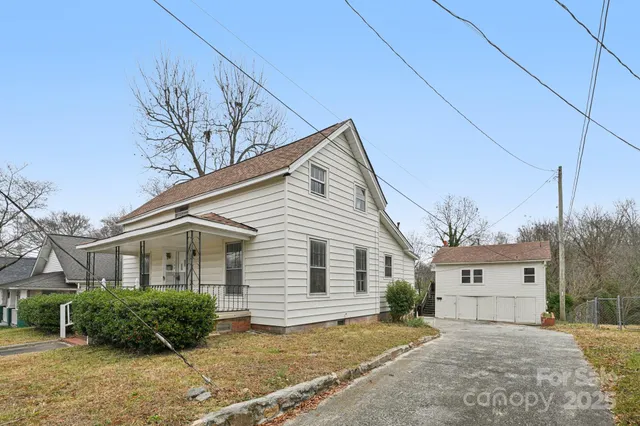 a view of a house with a porch