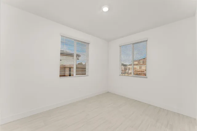 an empty room with a window