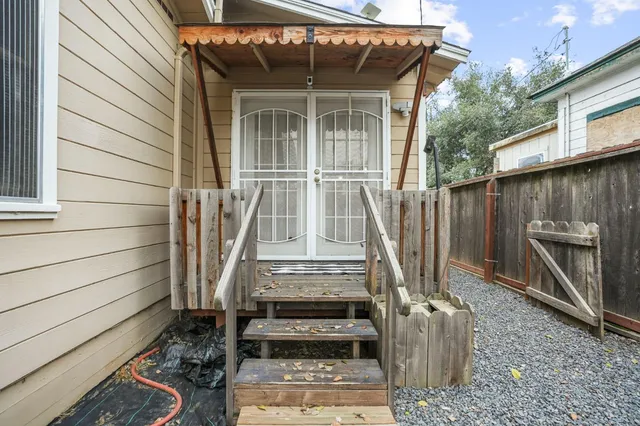 a view of a house with a door