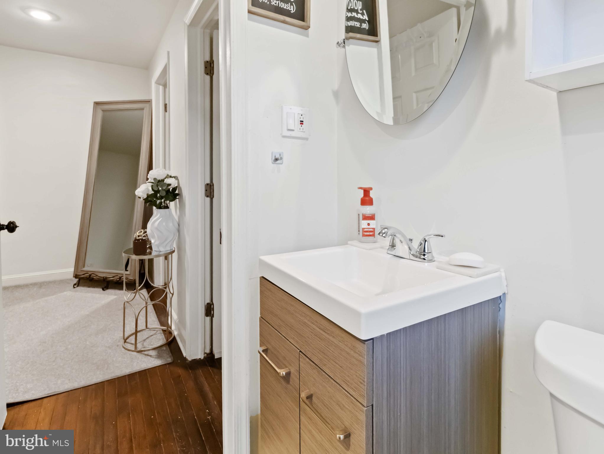 1008 Springfield Road Collingdale, PA 19023 - Photo 38 of 48 a bathroom with a sink vanity and a mirror