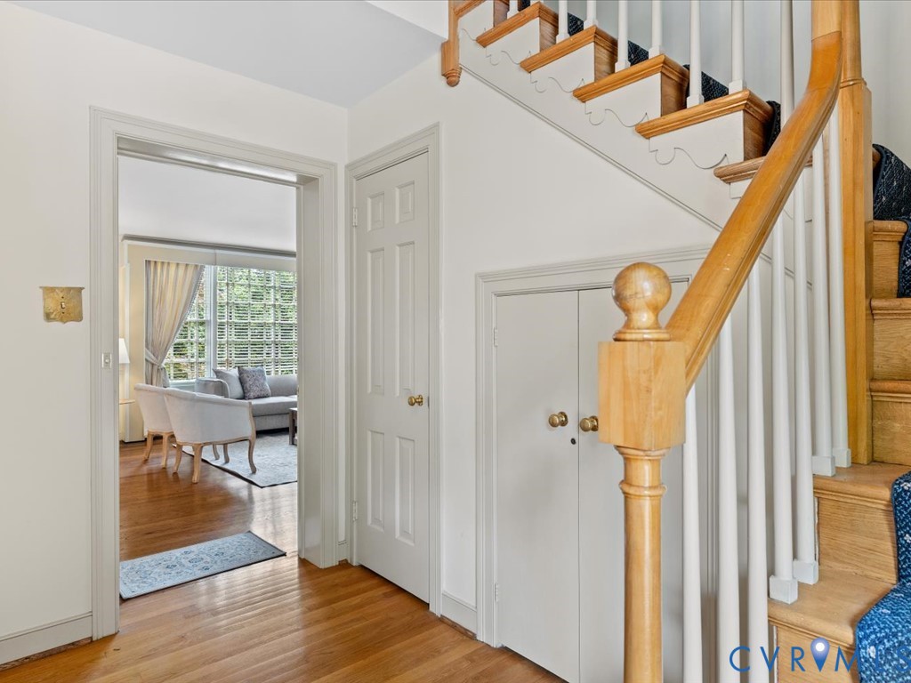 6161 River Road, Unit 36 Richmond, VA 23226 - Photo 5 of 32 Vestibule with storage, stairs to 2nd-level unit
