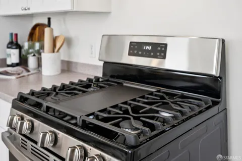 a close view of a stove