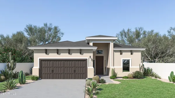 a view of a house with a small yard and wooden fence