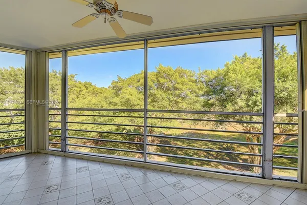 a view of a large window with an outdoor space