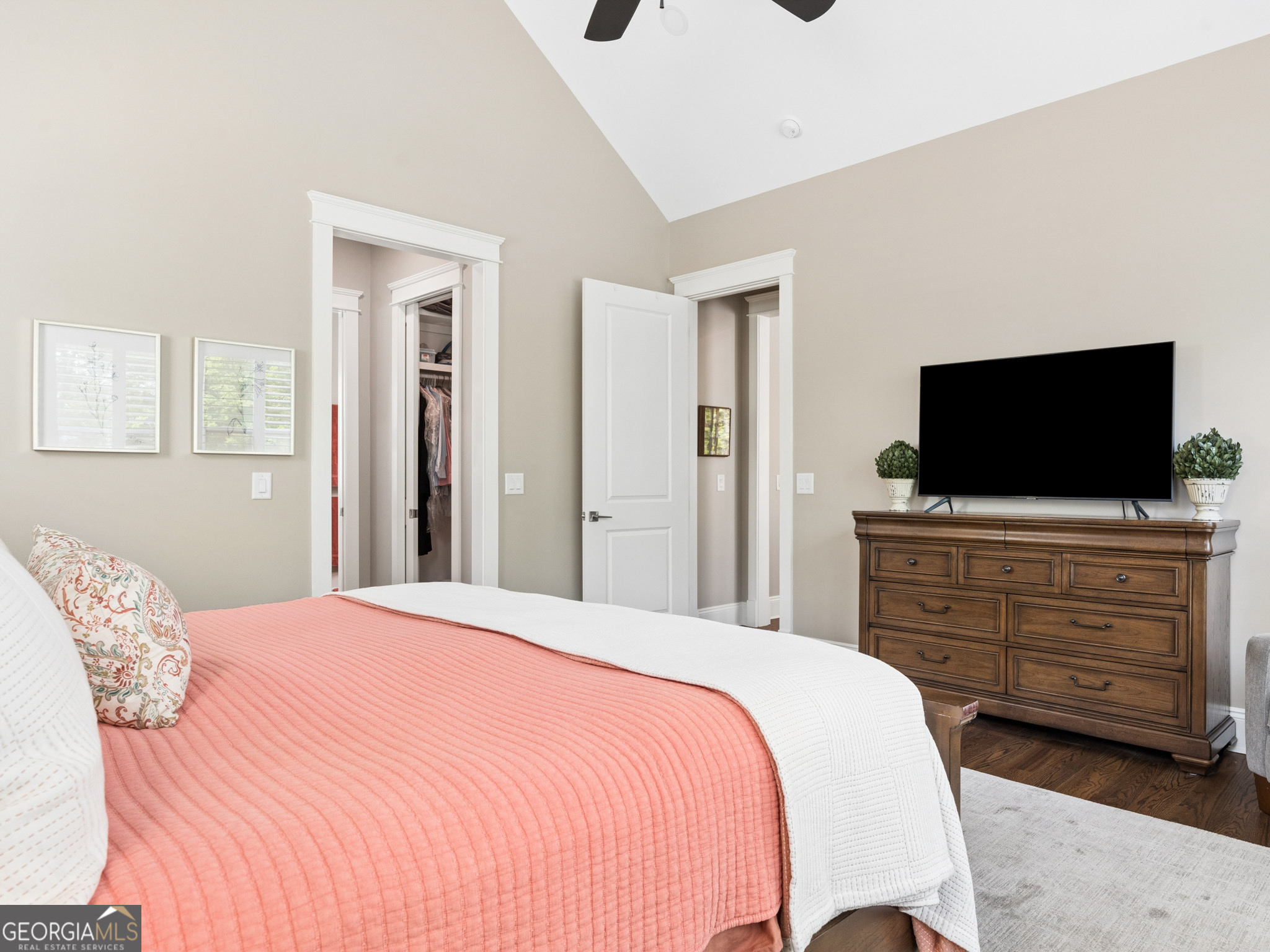 143 Carlota Way Hartwell, GA 30643 - Photo 13 of 48 a bedroom with a bed and flat screen tv