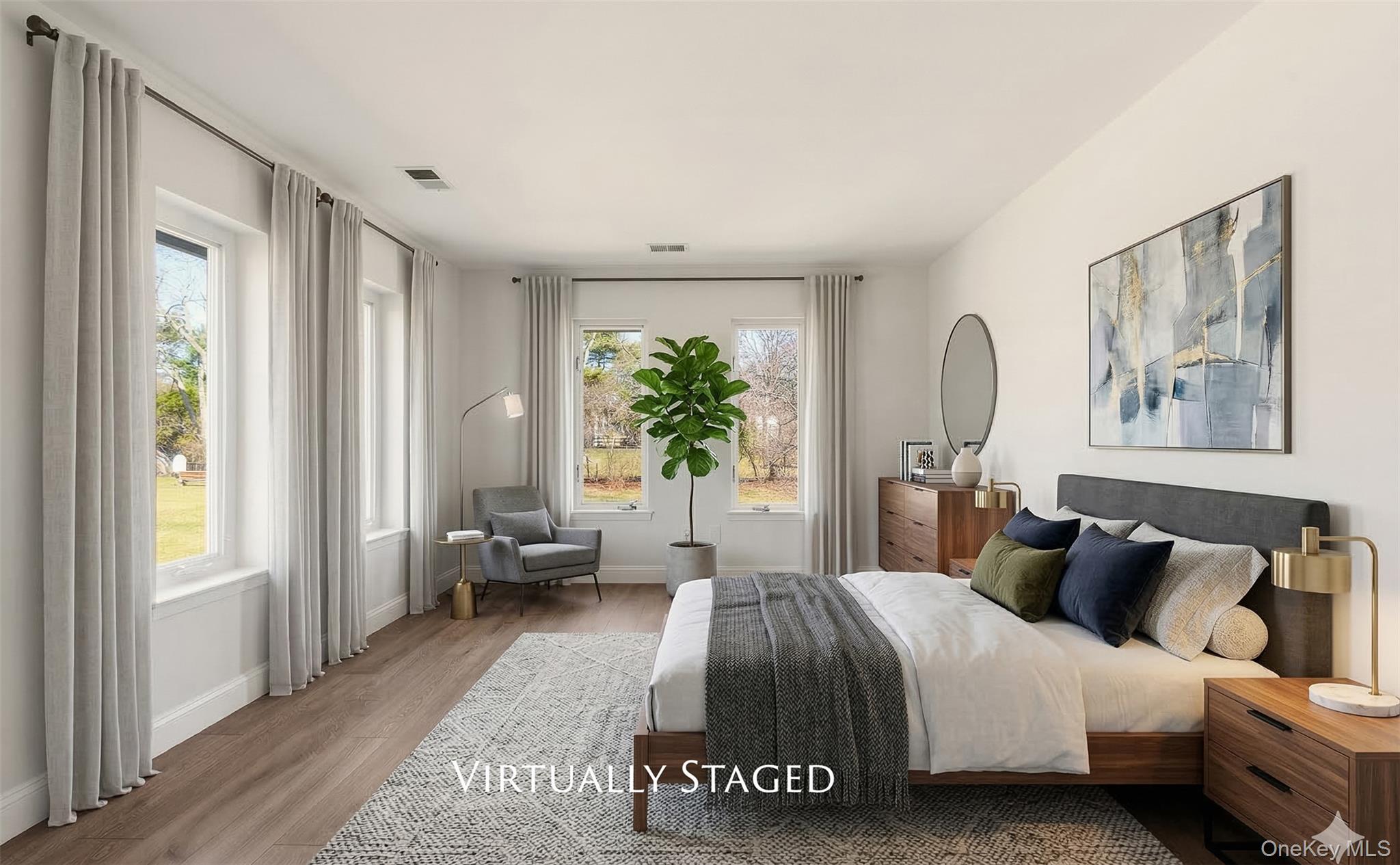 909 Fenway Road St. James, NY 11780 - Photo 18 of 34 Virtually Staged Spacious Primary Bedroom.