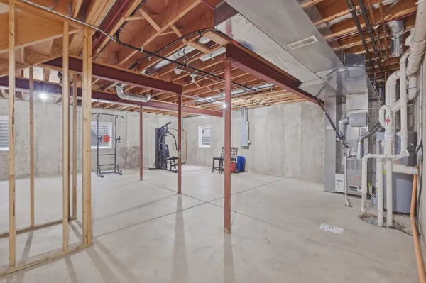 a view of a indoor garage