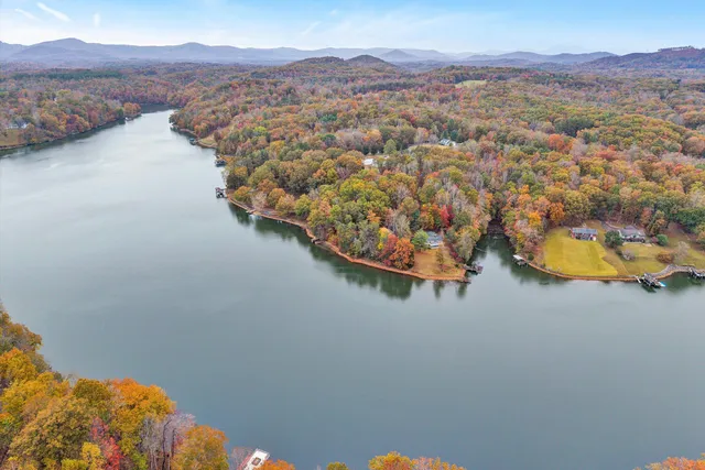 a view of lake and mountain