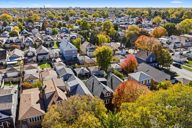 an aerial view of multiple house