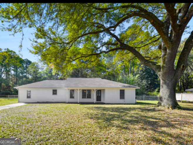a house view with a outdoor space