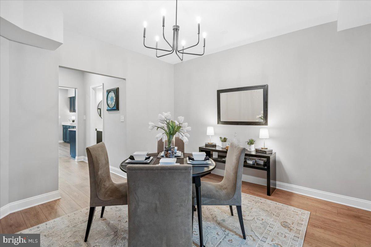 817 4th Street Northeast Washington, DC 20002 - Photo 10 of 40 a dining room with furniture potted plants and wooden floor