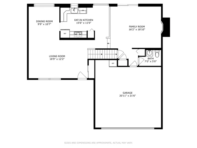 a picture of a bench in front of a window