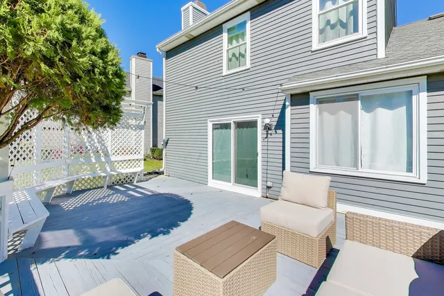 a view of a park with slide