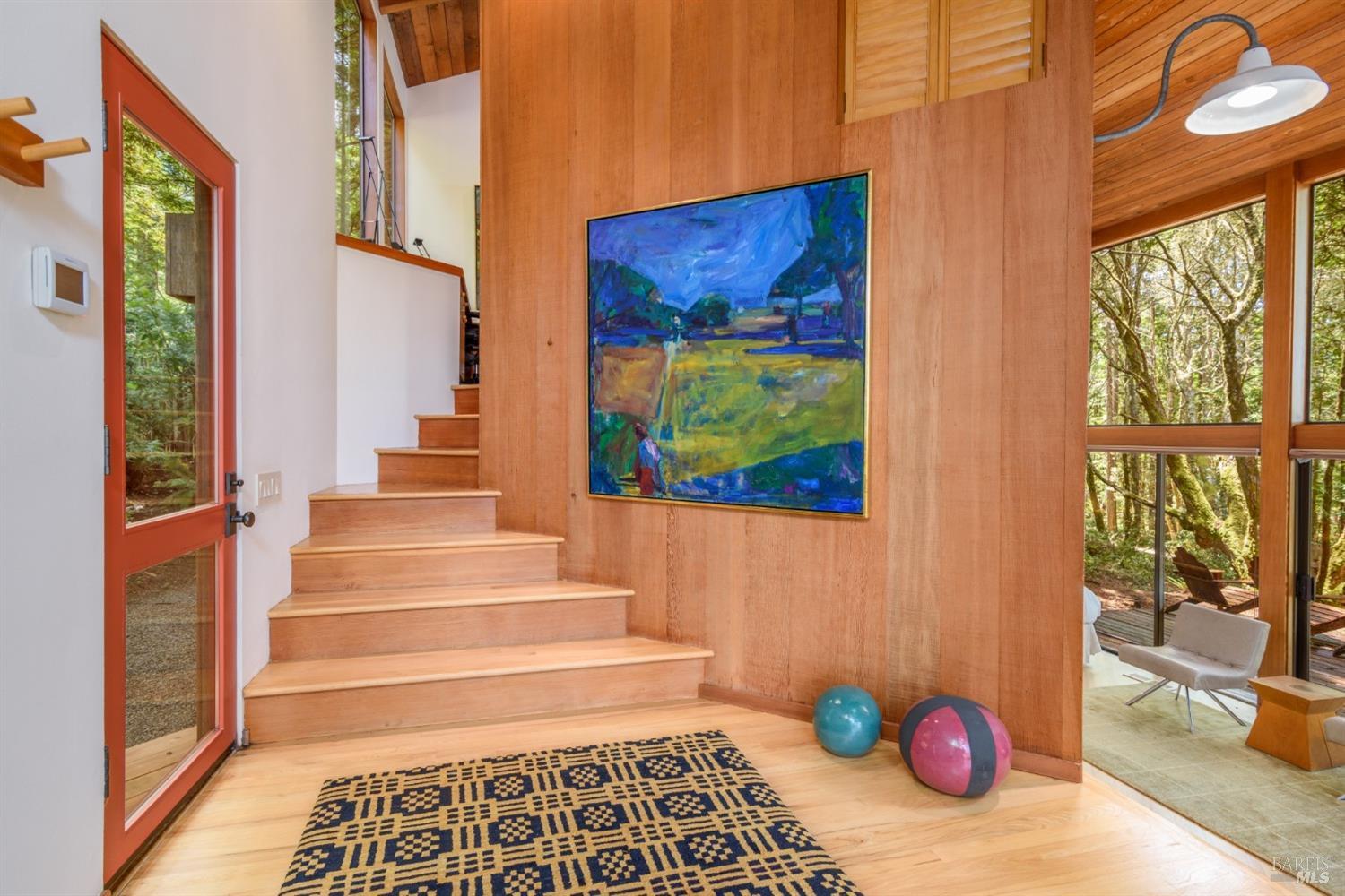 241 Moonraker Road The Sea Ranch, CA 95497 - Photo 16 of 55 Stairs to office alcove and 2nd bedroom retreat.