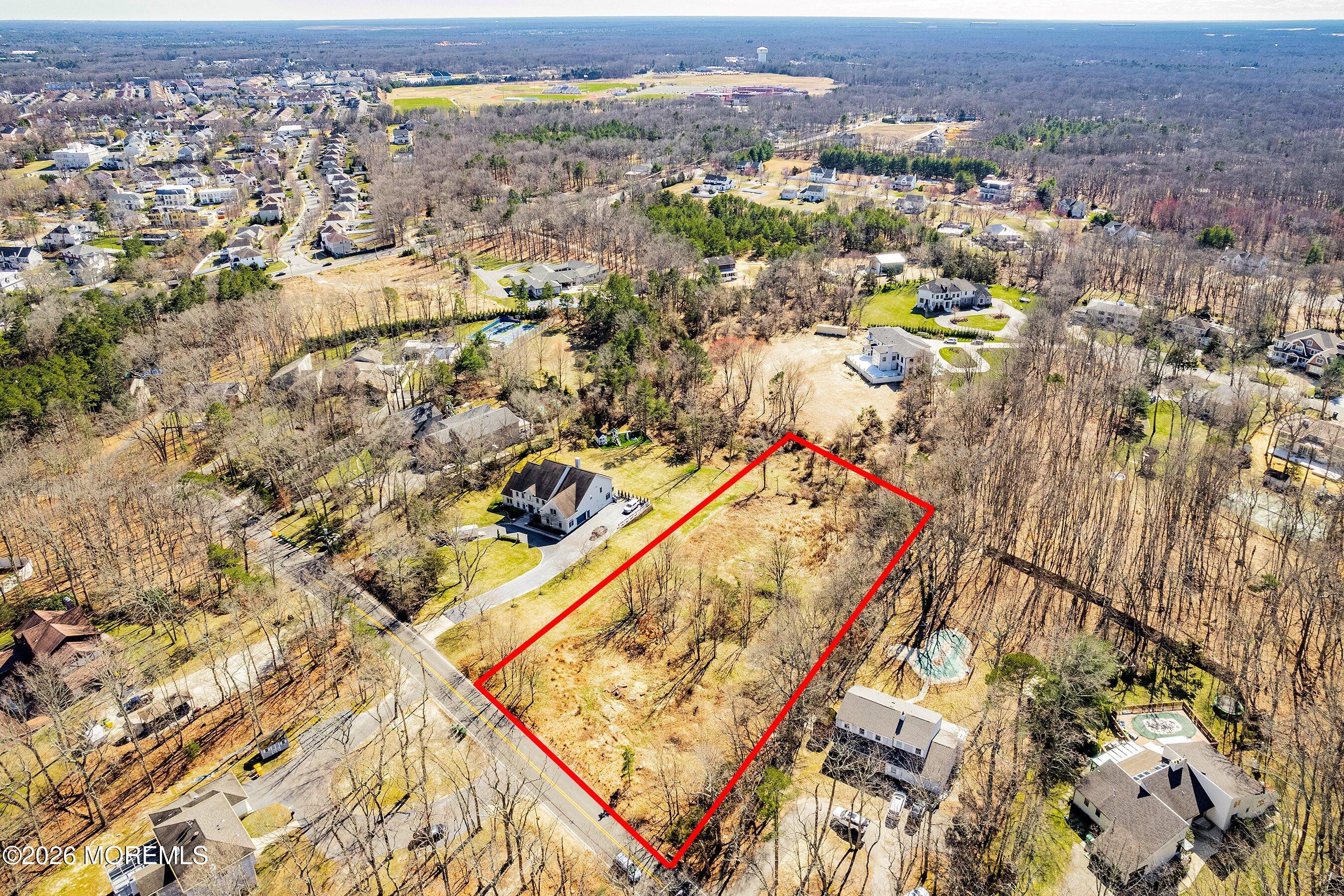 496 Clearstream Road Jackson, NJ 08527 - Photo 8 of 16 08-Front Right Aerial with outline