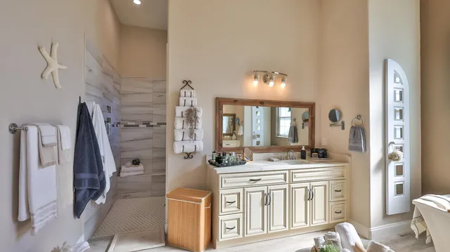 an aerial view of residential houses with city view