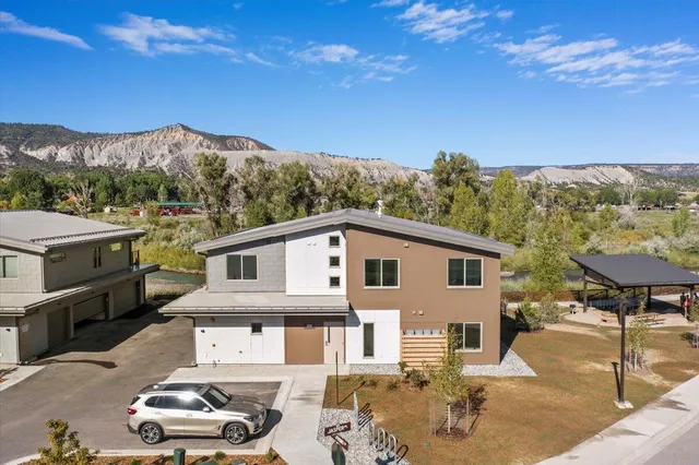 view of a city with an ocean view