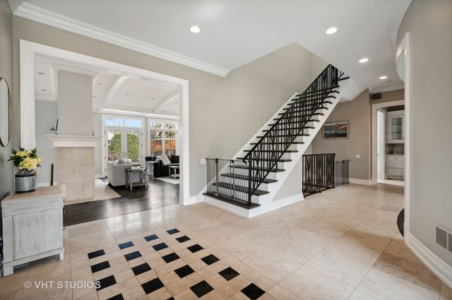 a view of a livingroom with a fireplace