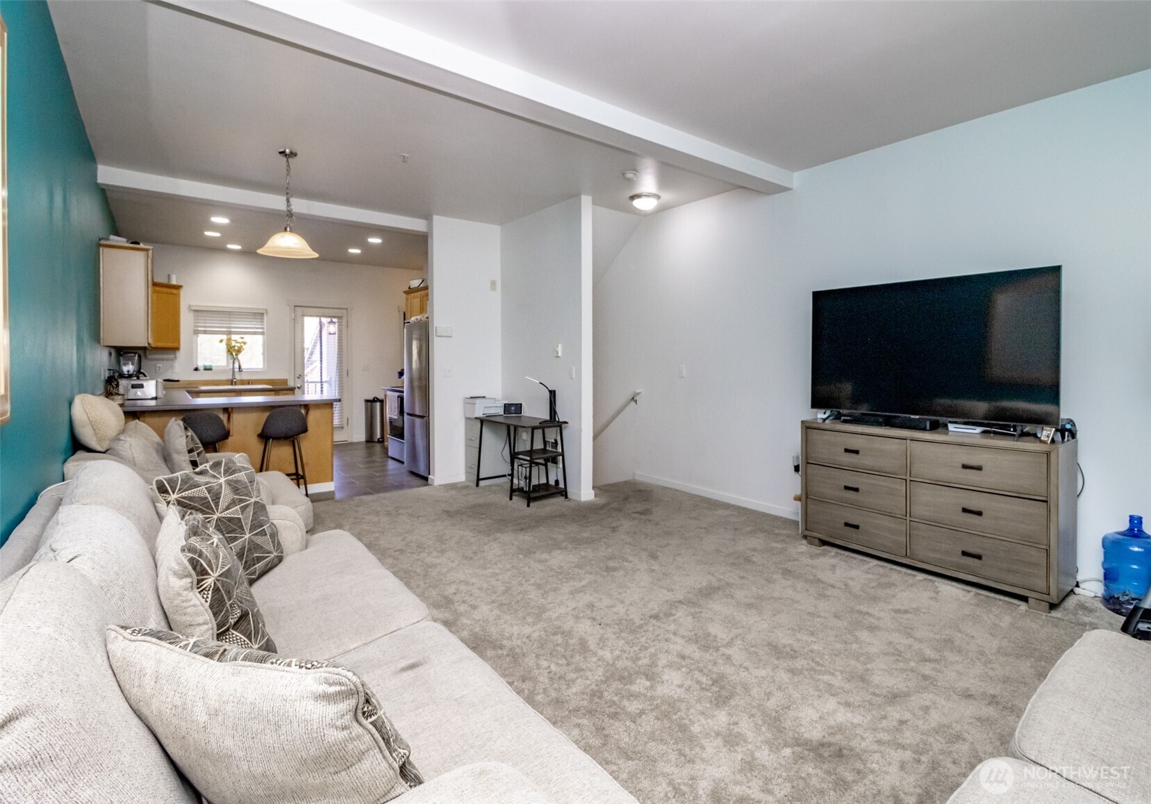 5305 Military Road East, Unit A Tacoma, WA 98446 - Photo 16 of 39 a living room with furniture and a flat screen tv