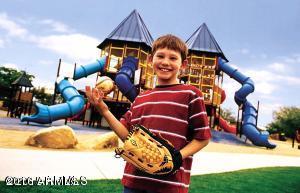 6656 West Springfield Way Florence, AZ 85132 - Photo 18 of 26 an aerial view of a house with swimming pool garden and patio