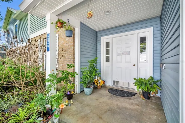a view of a entryway door of the house