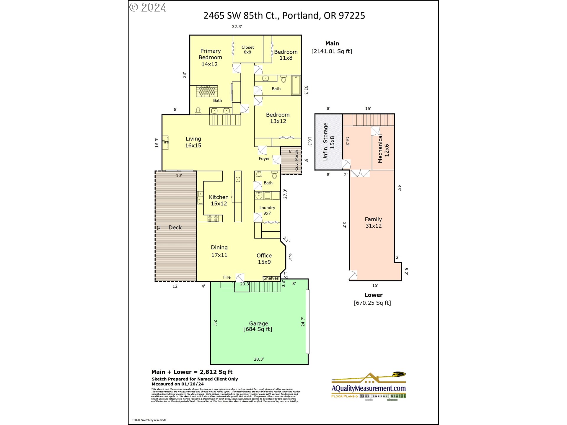 2465 Southwest 85th Court Portland, OR 97225 - Photo 40 of 40 Floor Plan
