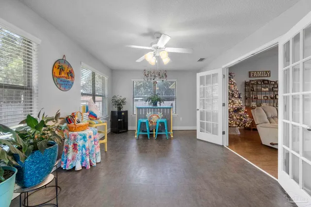 a view of an entryway with a window