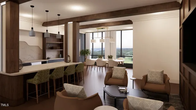 a very nice looking living room with a large window and furniture