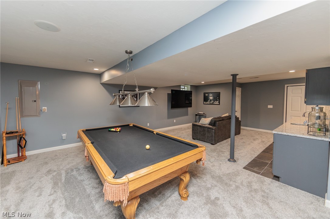 32883 Walnut Drive Avon, OH 44011 - Photo 29 of 34 Playroom featuring dark colored carpet and pool table