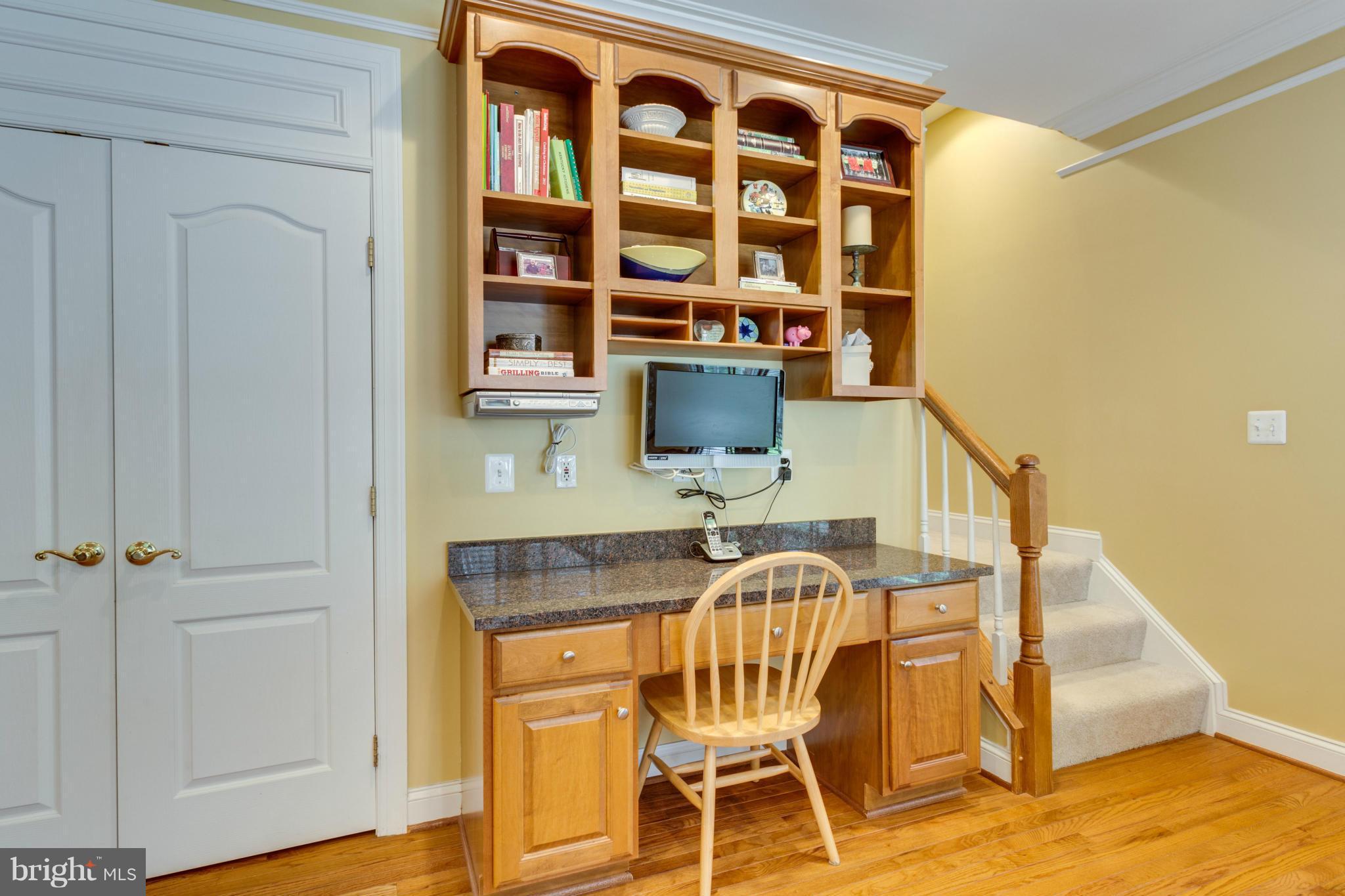 2754 Cody Road Vienna, VA 22181 - Photo 6 of 30 Kitchen Desk and and Second Staircase to Upper Lvl